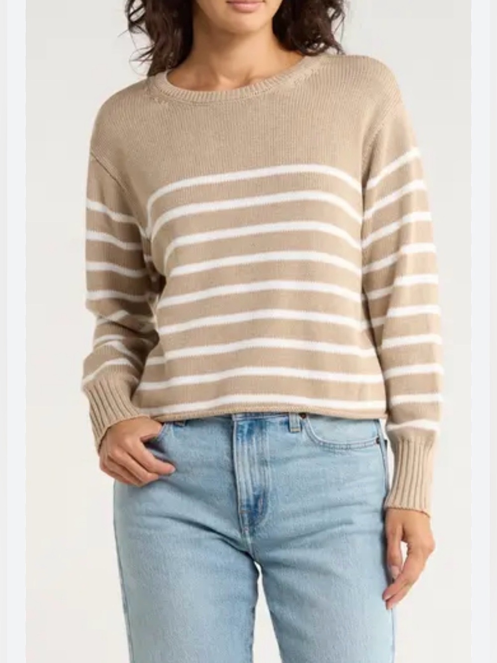 Vigoss Stripe Boxy Sweater